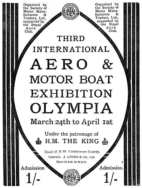 Aero & Motor Boat Exhibittion Olympia 1911                       