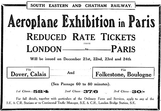 Travel With South Eastern & Chatham Railway To Paris Exhibition  