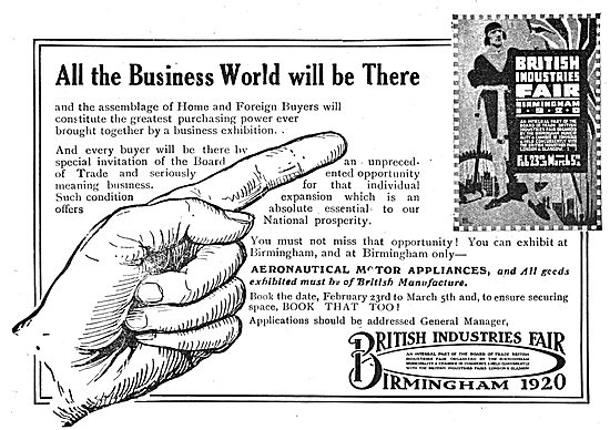 British Industries Fair, Birmingham 1920                         