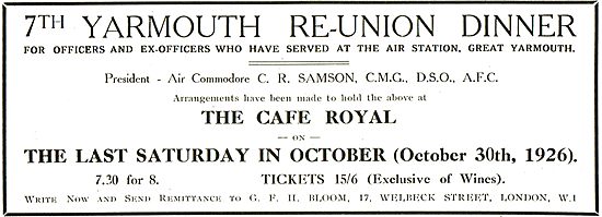 7th Yarmouth Re-Union For Ex Air Station Great Yarmouth Officers 