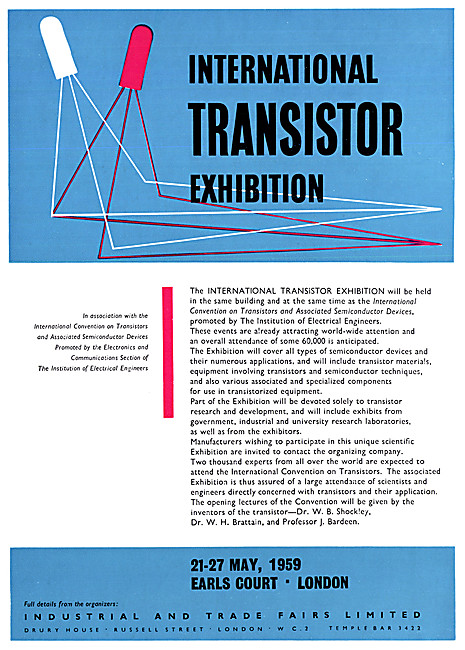International Transistor Exhibition. Earls Court 17-21 May 1959  