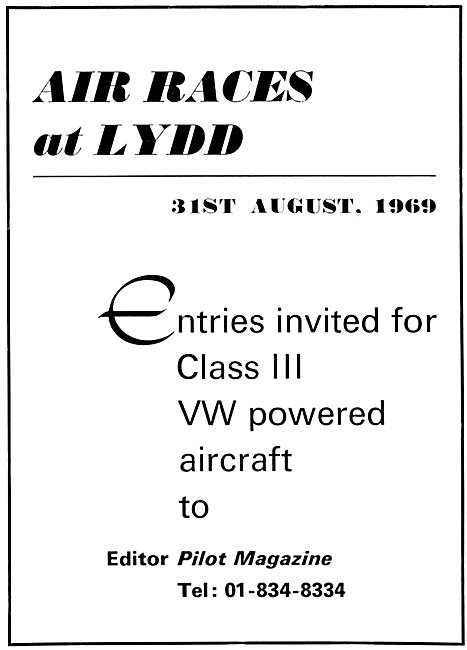 Air Races At Lydd 31st August 1969 - VW Powered Aircraft         