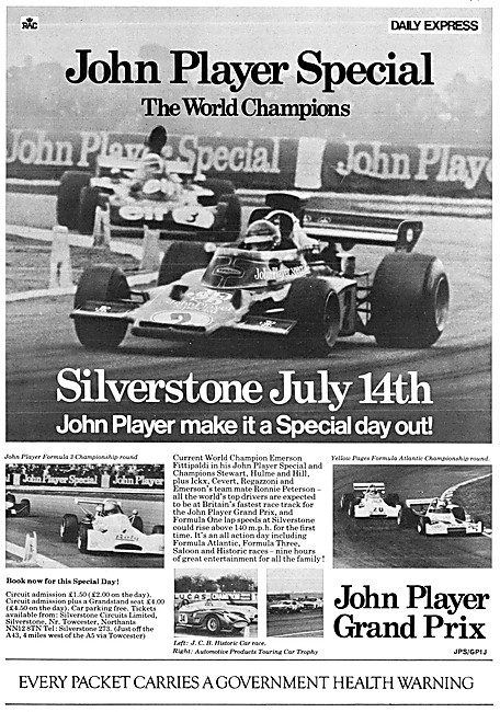 John Player British Grand Prix, Silverstone, July 14th 1973      