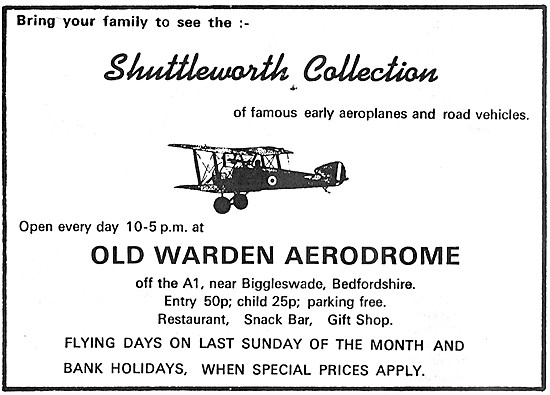 The Shuttleworth Collection. Old Warden Aerodrome.               