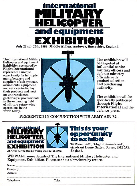 International Military Helicopter & Eqpt Exhibition Middle Wallop