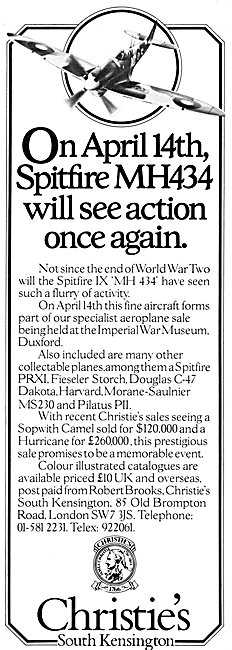 Christies Aircraft Auction IWM Duxford April 14th 1983. MH434    