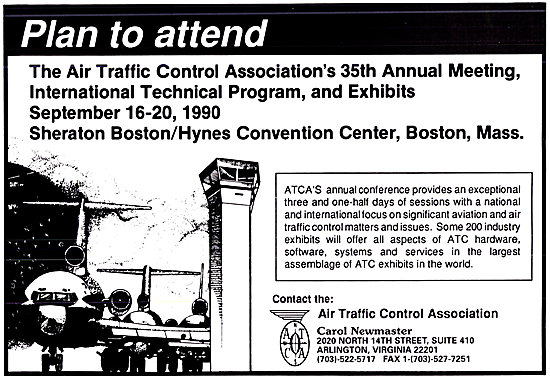 Air Traffic Control Association Meeting. Boston September 1990   
