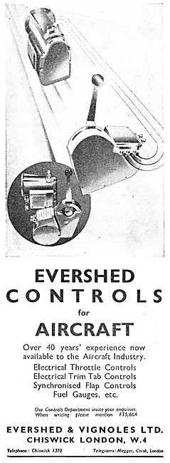 Evershed & Vignoles Aircraft Controls                            