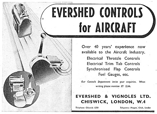 Evershed & Vignoles Aircraft Controls                            