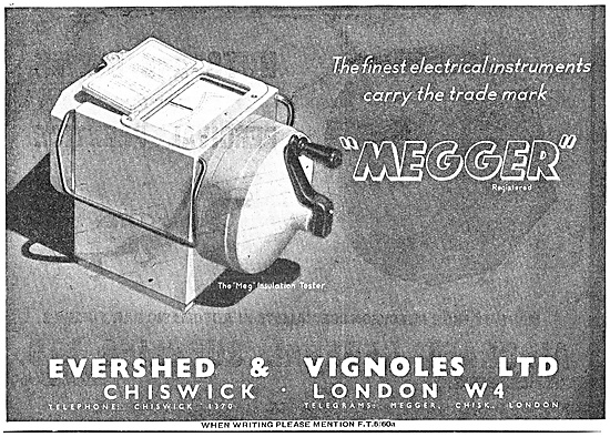 Evershed & Vignoles Megger Insulation Tester                     