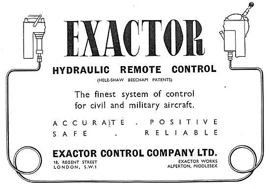 Exactor Hydraulic Remote Controls. (Heleshaw Beecham Patents)    