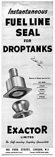 Exactor MOS Aopproved  Self Sealing Couplings For Aircraft       