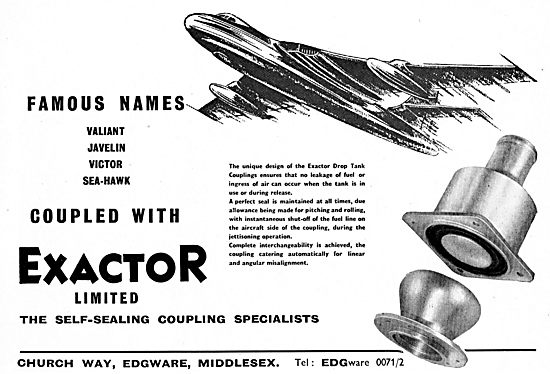 Exactor Self Sealing Couplings For Aircraft Systems              