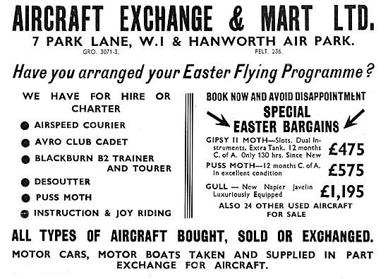 Aircraft Exchange & Mart: Easter Aircraft Sales Bargains         