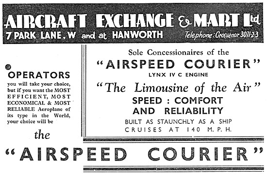 Aircraft Exchange & Mart Hanworth - Airspeed Courier             