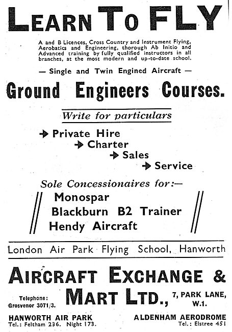 Aircraft Exchange & Mart - Ground Engineers Courses              