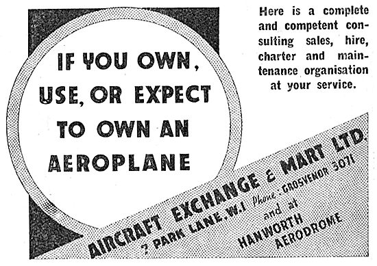 Aircraft Exchange & Mart Hanworth -  Sales, Hire & Training      
