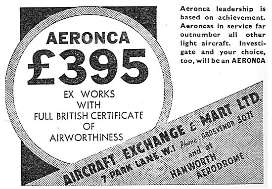 Aircraft Exchange & Mart - Aeronca JAP Sales                     