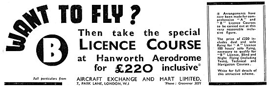 Aircraft Exchange & Mart - B Licence Training At Hanworth        