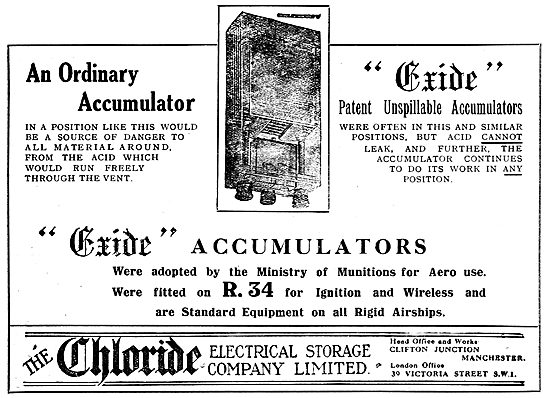 Chloride Batteries. Exide Accumulators                           