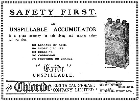 Chloride Batteries. Exide Accumulators                           