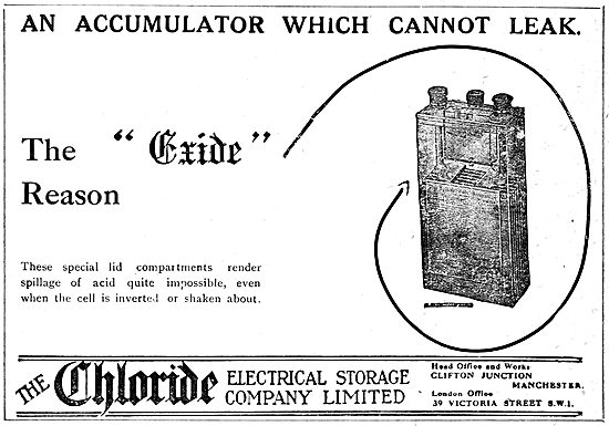 Chloride Batteries. Exide Accumulators                           