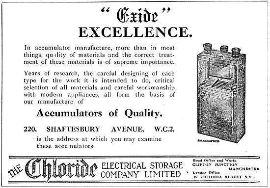 Exide Accumulators 1920                                          