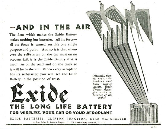Exide Batteries On Land And In The Air                           