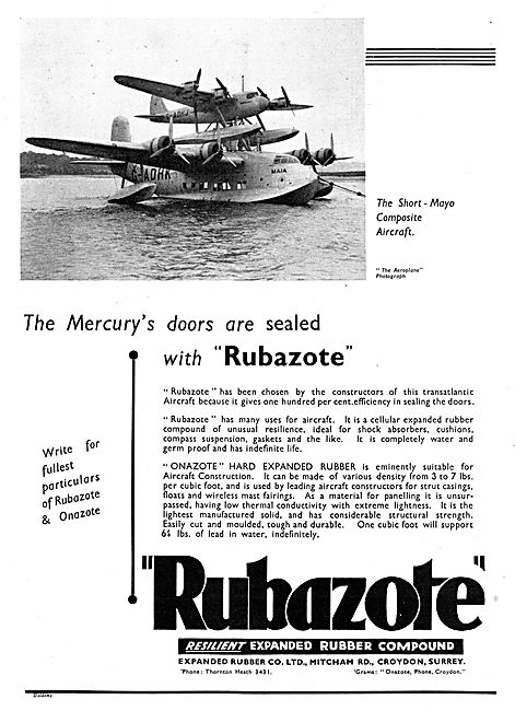 Expanded Rubber Co - Rubazote Aircraft Components                