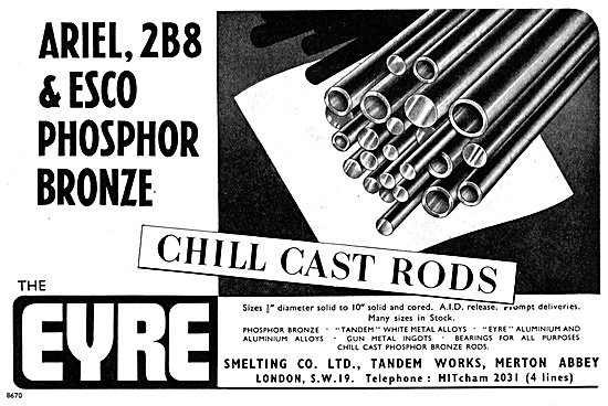 The Eyre Smelting Company - Ariel, 2B & & ESCO Phosphor Bronze   