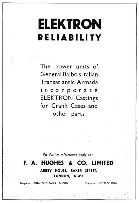 F.A.Hughes Elektron Castings 1933                                