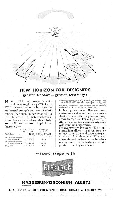 F. A. Hughes Elektron For Aircraft Constructors                  