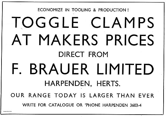  Brauer Toggle Clamps For Aircraft Production                    