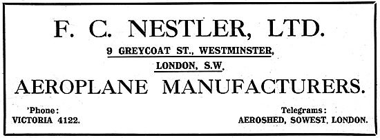 F.C.Nestler - Aeroplane Manufacturers                            