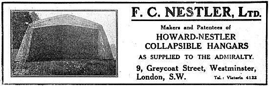 F.C.Nestler - WW1 Howard-Nestler Collapsible Hangars             