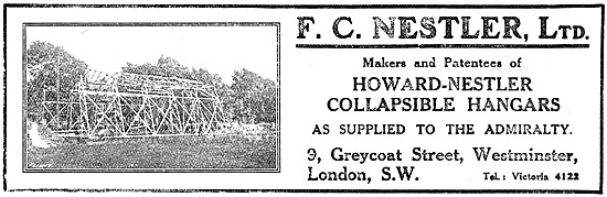 F.C.Nestler Airfield Buildings. Howard-Nestler Collapsible Hangar