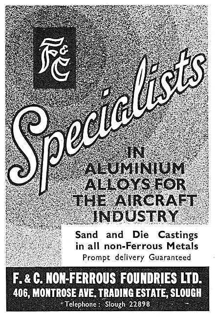 F.& C. Non-Ferrous Foundries. Slough. Sand & Die Castings        