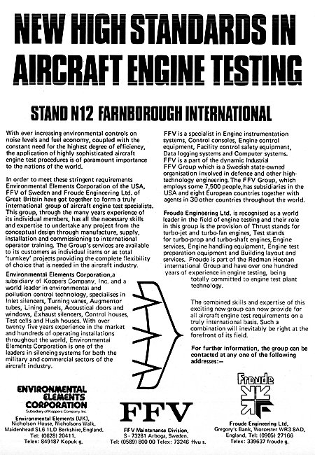 Environmental Elements Corporation FFV Froude E£ngine Testing    