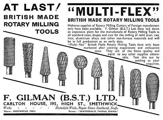 F.Gilman Rotary Cutting & Milling Tools                          