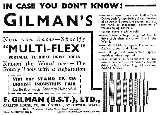 F.Gilman Multi-Flex Flexible Drive Tools                         