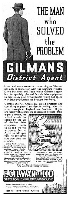 F.Gilman Flexible Drives For Workshop Tools                      