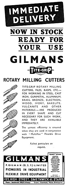 F.Gilman Machine Tools - TITEGRIP Rotary Milling Cutters         