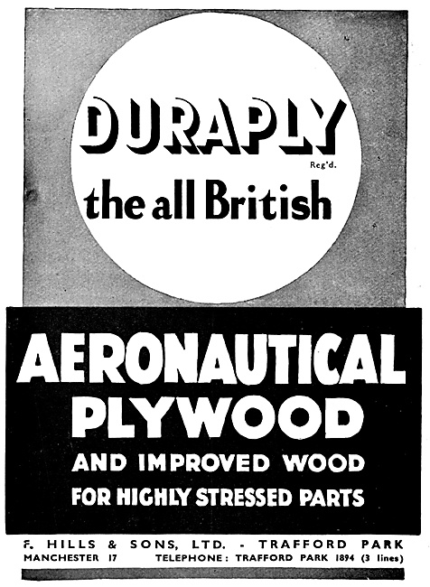 F.Hills Duraply Aeronautical Plywood                             