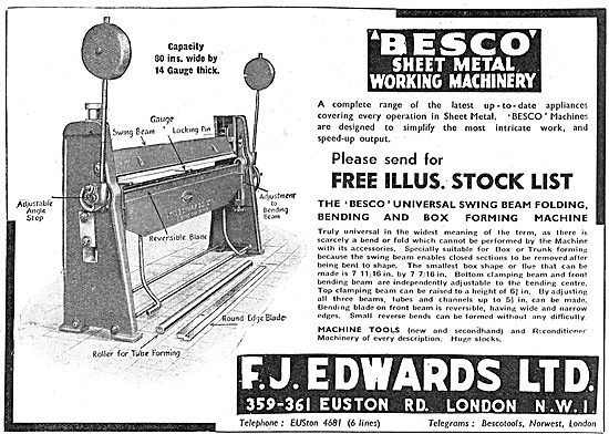 F.J.Edwards Machine Tools: Besco Box Forming Machine             