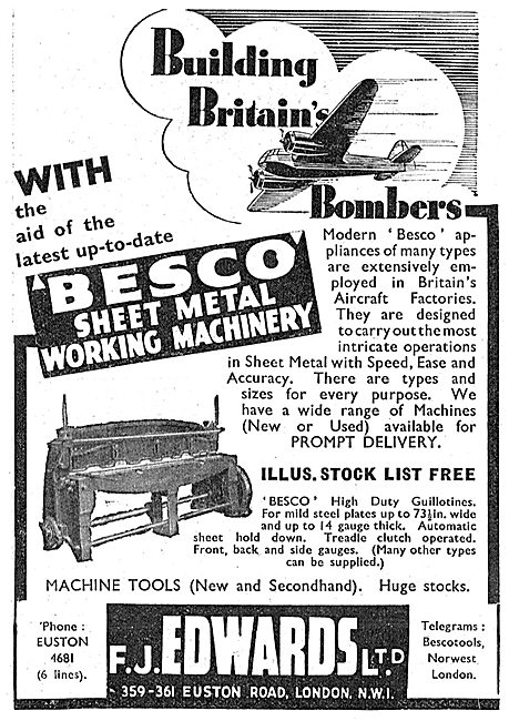 F.J.Edwards Machine Tools: - Besco Sheet Metal Machinery         