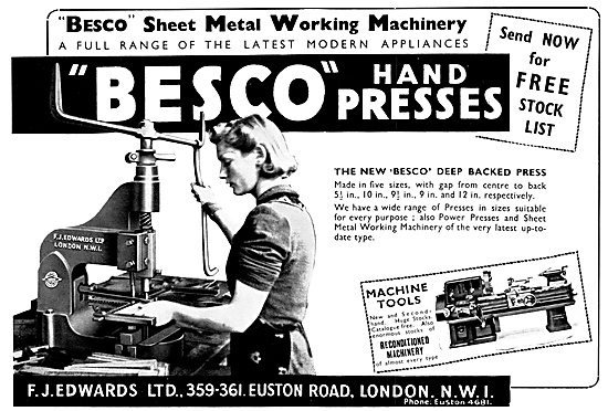 F.J.Edwards Besco Machine Tools:                                 