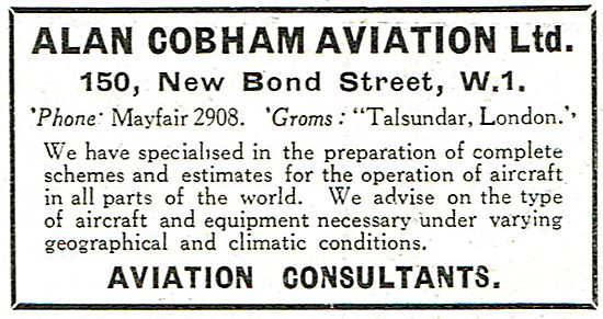 Alan Cobham Aviation Ltd - Aviation Consultants                  
