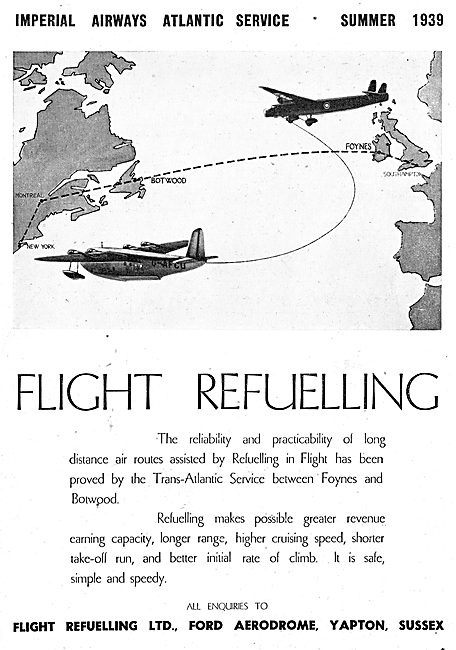 Flight Refuelling Ltd. Ford 1939 Advert                          