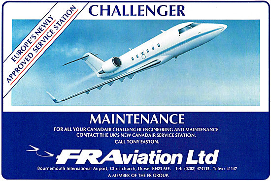 FR Aviation Canadair Challenger Maintenance                      