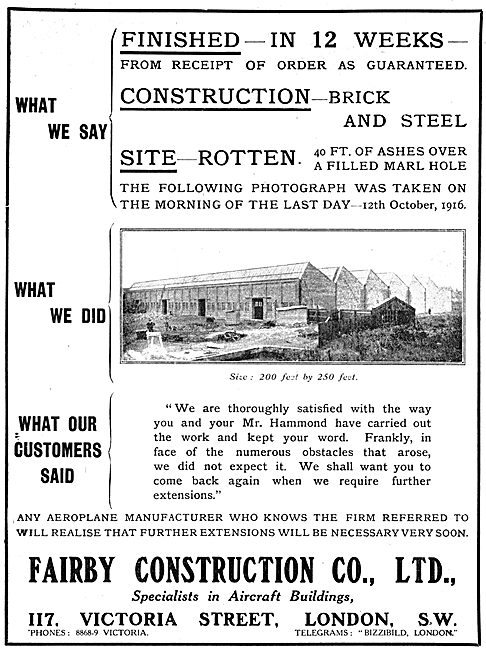 Fairby Construction Co - Aircraft Hangars                        